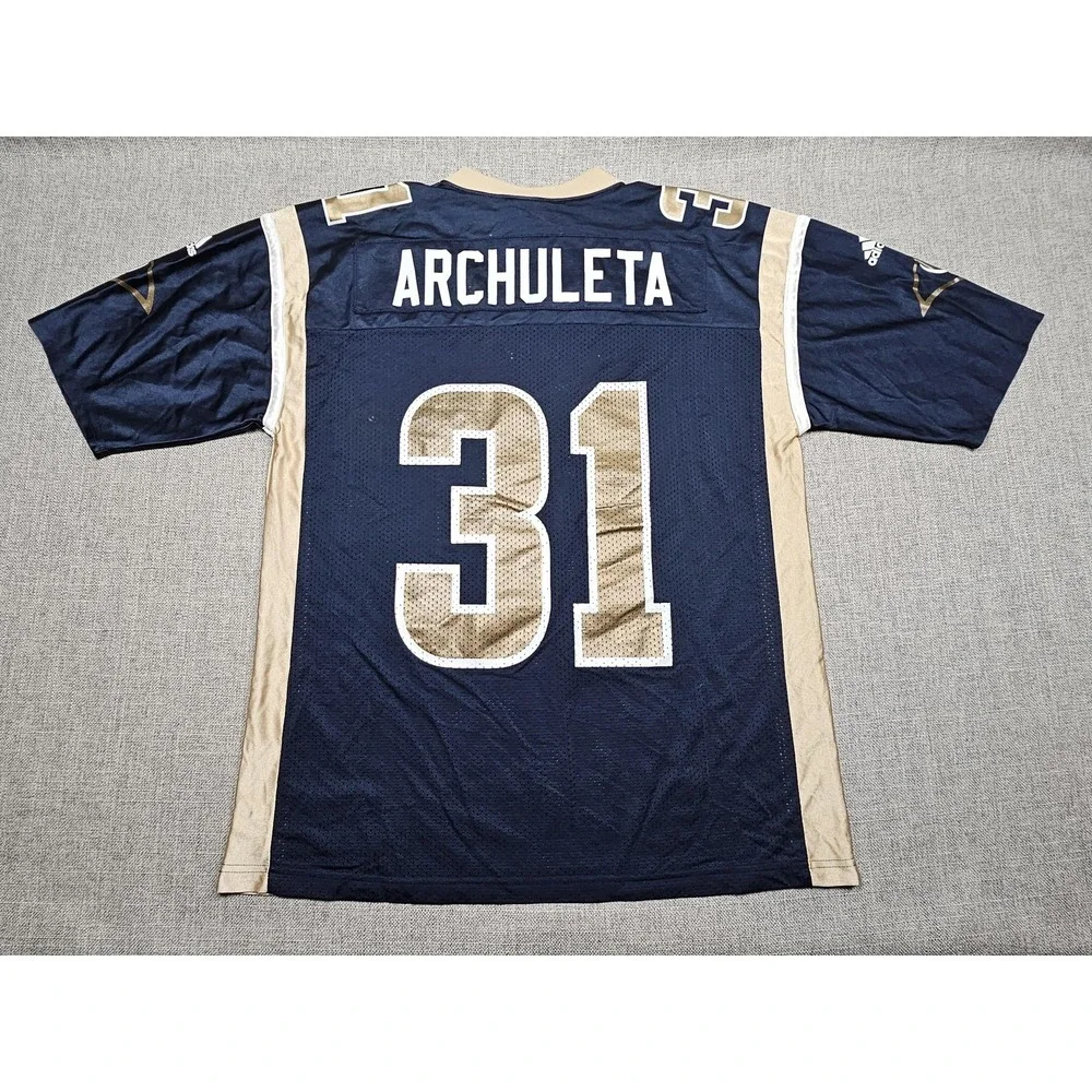 Vintage St. Louis Rams Jersey Mens Medium Blue NFL Football Archuleta 31 Adidas